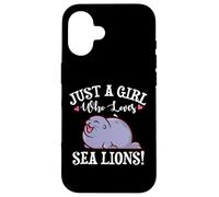 Carcasa para iPhone 16 Kawaii Womens Kids Just A Girl Who Loves Sea Lions Lover
