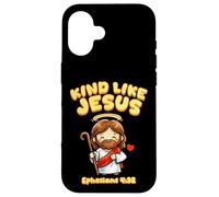 Carcasa para iPhone 16 Kind Like Jesus Efesians Versículo de la Biblia Cute Kid Christianity
