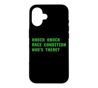 Carcasa para iPhone 16 Knock Knock Race Condition ¿Quién está ahí programando diversión con el codificador?