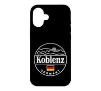 Carcasa para iPhone 16 Koblenz Alemania Ciudad Viaje Diseño Vintage