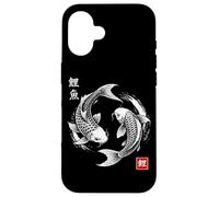Carcasa para iPhone 16 Koi Fish Japonés Yin y Yang Harmony Balance