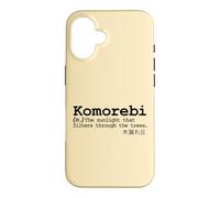 Carcasa para iPhone 16 Komorebi Japonés Palabra Vocab Poético Árbol Sol Naturaleza Amor