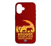 Carcasa para iPhone 16 Kruger Park Sudáfrica Safari Sunset Jirafa Elefante
