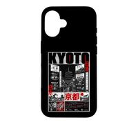 Carcasa para iPhone 16 Kyoto Japón Templo Ciudad Póster Arte Ilustración