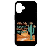 Carcasa para iPhone 16 La fe florece Incluso en el Desierto - Vintage Christian