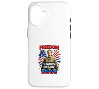Carcasa para iPhone 16 La Libertad está al Lado del Valiente Tributo patriótico
