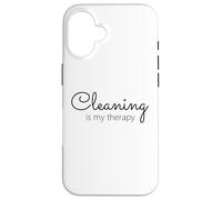 Carcasa para iPhone 16 La Limpieza es mi Terapia ordenada Monstruo Orgulloso quedarse en casa mamá