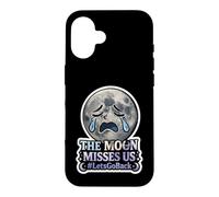 Carcasa para iPhone 16 La Luna Nos extraña #LetsGoBack Llorando Luna Triste