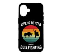 Carcasa para iPhone 16 La Vida es Mejor con la Corrida de toros Vintage española