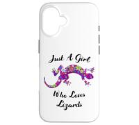Carcasa para iPhone 16 Lagartija Just A Girl Who Loves Lizards Outfit Lizard Lover