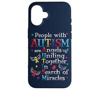 Carcasa para iPhone 16 Las Personas con Autismo Son ángeles Puzzle Aceptar Conciencia sobre el Autismo