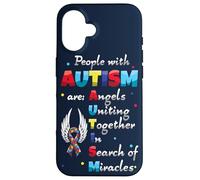 Carcasa para iPhone 16 Las Personas con Autismo Son ángeles Puzzle Conciencia sobre el Autismo