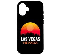 Carcasa para iPhone 16 Las Vegas Nevada State USA Vintage Sunset City Skyline