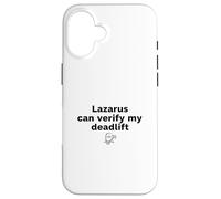 Carcasa para iPhone 16 Lazarus Deadlift Gimnasio Fe Jesús Entrenamiento