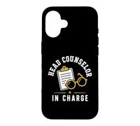Carcasa para iPhone 16 Leadership Funny Camp Quote Head Counselor In Charge