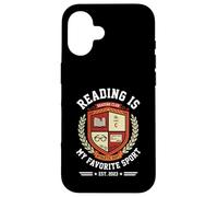Carcasa para iPhone 16 Leer es mi Libro Favorito del Club de Lectura del Equipo Universitario Deportivo
