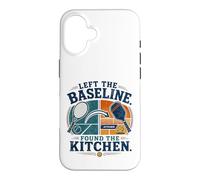 Carcasa para iPhone 16 Left The Baseline Encontró La Cocina Pickleball Tenis