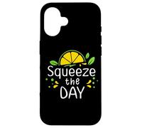 Carcasa para iPhone 16 Lemon Coffee Squeeze The Day Sign,When Life Gives You Lemons