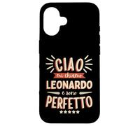 Carcasa para iPhone 16 Leonardo Idea Regalo Personalizzata Nome Divertente