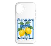 Carcasa para iPhone 16 Les citrons Limones Franceses Estética Coqueta Verano Vintage