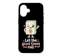 Carcasa para iPhone 16 Let The Good Times Roll Mahjong Player Tile Game Estrategia