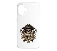 Carcasa para iPhone 16 Levanta el Infierno y zarpa Pirate Skull Nautical Adventure