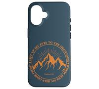 Carcasa para iPhone 16 Levanto mis Ojos a Las montañas Salmo 121:1 Fe Bíblica