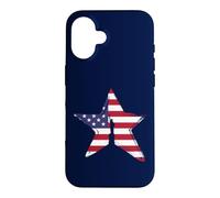 Carcasa para iPhone 16 Libertad Bandera Americana Estados Unidos América Patriota Estrella