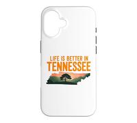 Carcasa para iPhone 16 Life Is Better in Tennessee, Scenic TN State Outline Sunset