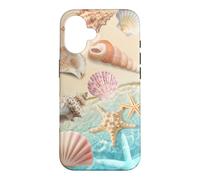 Carcasa para iPhone 16 Linda Playa estética océano Concha Costera Verano mar Tema