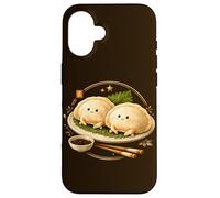 Carcasa para iPhone 16 Lindo Bola De Masa Gyoza Kawaii Asiático Amante De La Comida