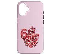 Carcasa para iPhone 16 Lindo Crochet Ghost 67 Meme Pink Coquette Cumpleaños 67