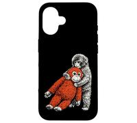 Carcasa para iPhone 16 Lindo Mono bebé zoológico Llamado ponche Adorable orangután Relleno