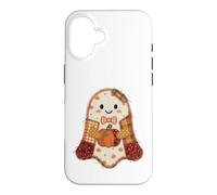 Carcasa para iPhone 16 Lindo Patchwork Fantasma Calabaza otoño Halloween