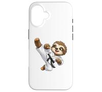 Carcasa para iPhone 16 Lindo Perezoso Karate Kid Artes Marciales