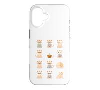 Carcasa para iPhone 16 Lindos Gatos meditadores Kawaii Zen Feline Design