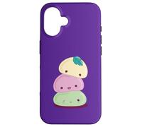 Carcasa para iPhone 16 Lindos Personajes de Mochi Kawaii Apilados