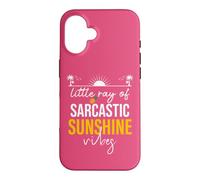 Carcasa para iPhone 16 Little Ray of Sarcastic Sunshine Hello Summer Vibes Beach