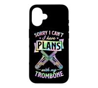 Carcasa para iPhone 16 Lo Siento, no Puedo Tener Planes con mi trombón