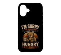 Carcasa para iPhone 16 Lo Siento por lo Que he Dicho Cuando tenía Hambre y Estaba Cansado Gracioso