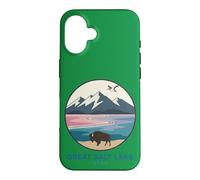Carcasa para iPhone 16 Logotipo de Bolsillo de Bisonte de The Great Salt Lake Trail Utah
