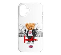 Carcasa para iPhone 16 London Royal Teddy Bear Bad Boy Ilustración Gráfico Anime