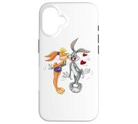 Carcasa para iPhone 16 Looney Tunes Bugs and Lola Kiss Valentine's Day