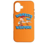 Carcasa para iPhone 16 Looney Tunes Elmer and Bugs Wabbits Not Weapons