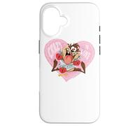 Carcasa para iPhone 16 Looney Tunes Taz Crazy In Love Valentine's Day