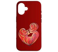 Carcasa para iPhone 16 Los Amantes se besan y Sus cuerpos Forman un corazón de Amor