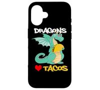 Carcasa para iPhone 16 Los Dragones aman los Tacos