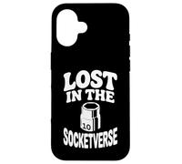 Carcasa para iPhone 16 Lost In The Socketverse 10MM Socket Car Guy Divertido Mecánico