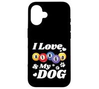 Carcasa para iPhone 16 Love Bingo and Dogs Night Lucky Game Party