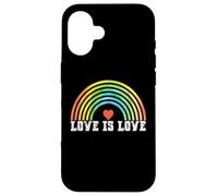 Carcasa para iPhone 16 Love is Love Rainbow Vintage Pride LGBTQ